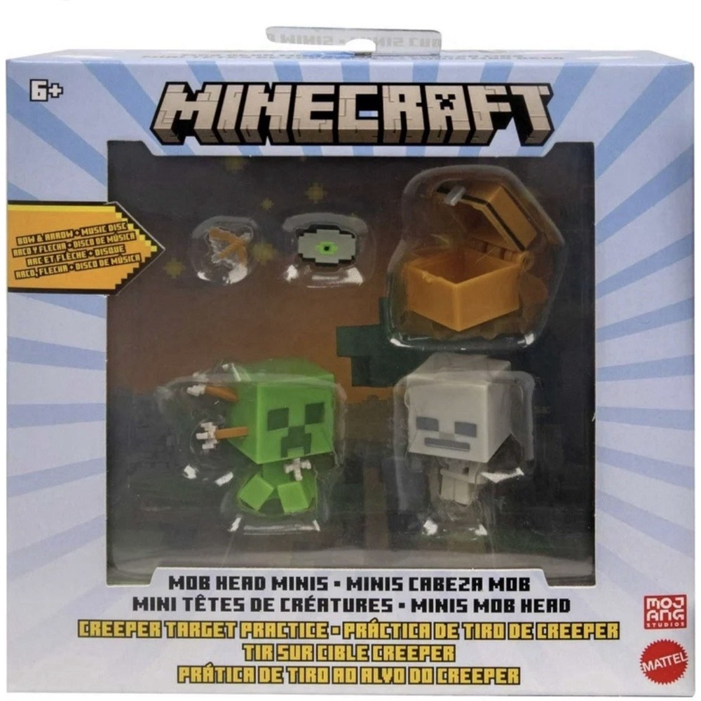 Minecraft Mob Head Minis Creeper Target Practice BowArrow Music Disc Collectable